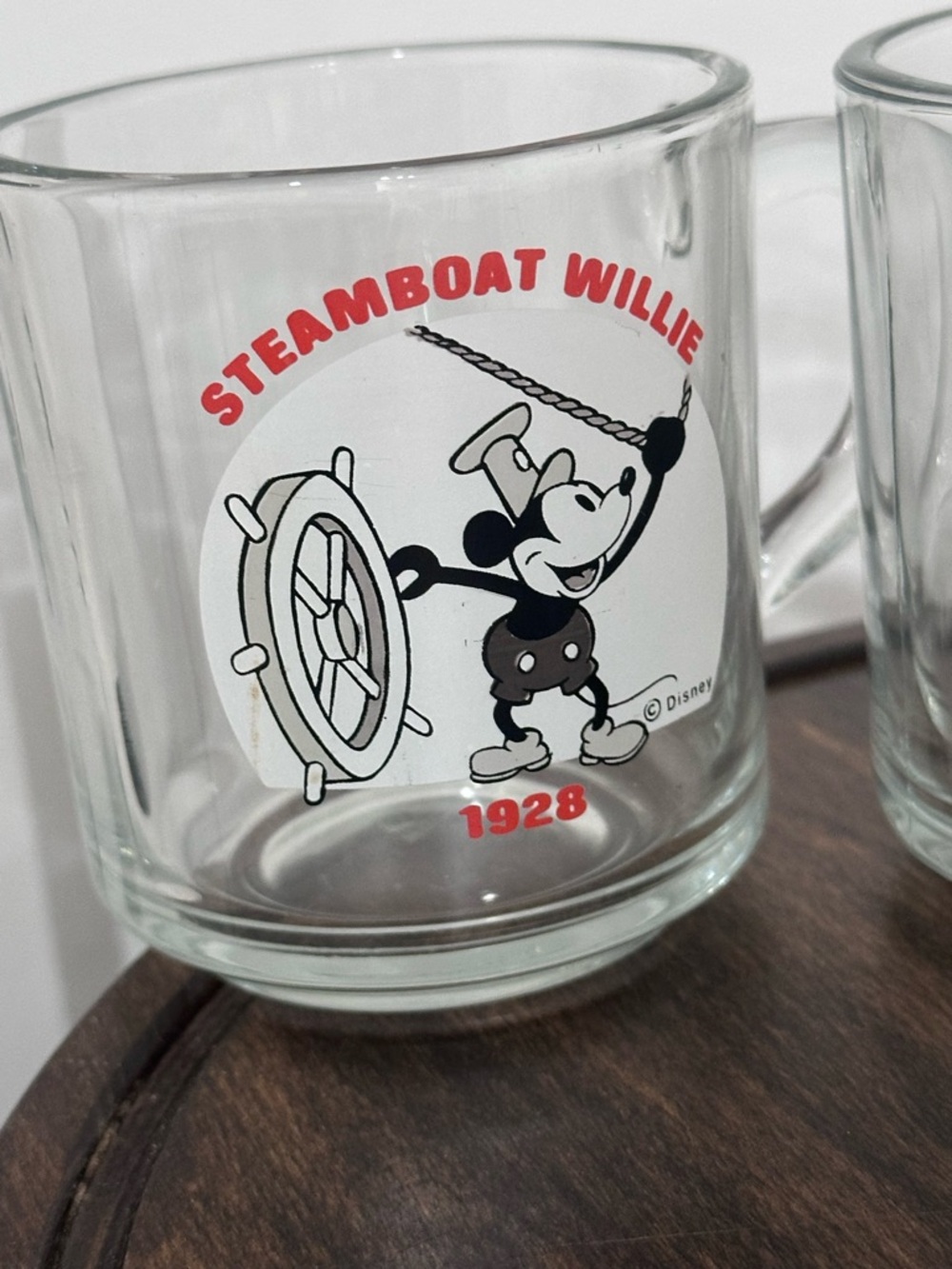 Vintage Disney Mickey Mouse Glass Mug Set of 4 - Anchor Hocking Fantasia - Picture 2 of 12